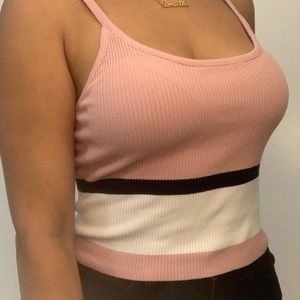 Pink, White, & Black Cami